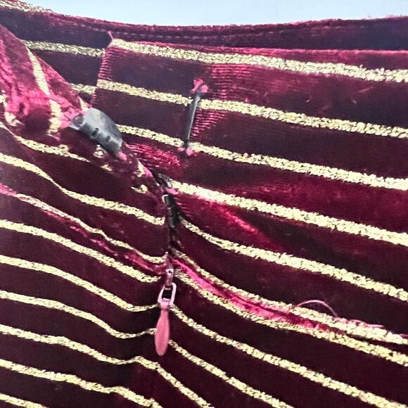 Unique Vintage Velvet Midi Skirt - Picture 5 of 7